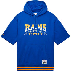 Los Angeles Rams Pre-Game Short Sleeve Pullover Hoodie - Royal Hoodies