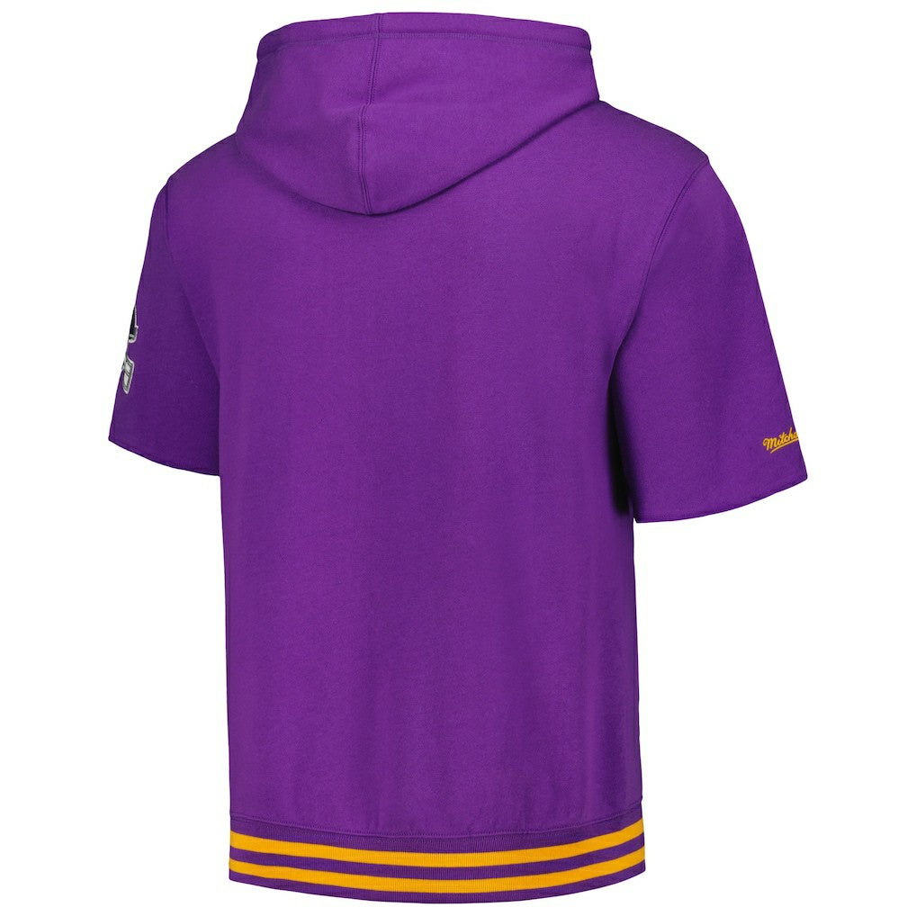 Minnesota Vikings Pre-Game Short Sleeve Pullover Hoodie - Purple Hoodies