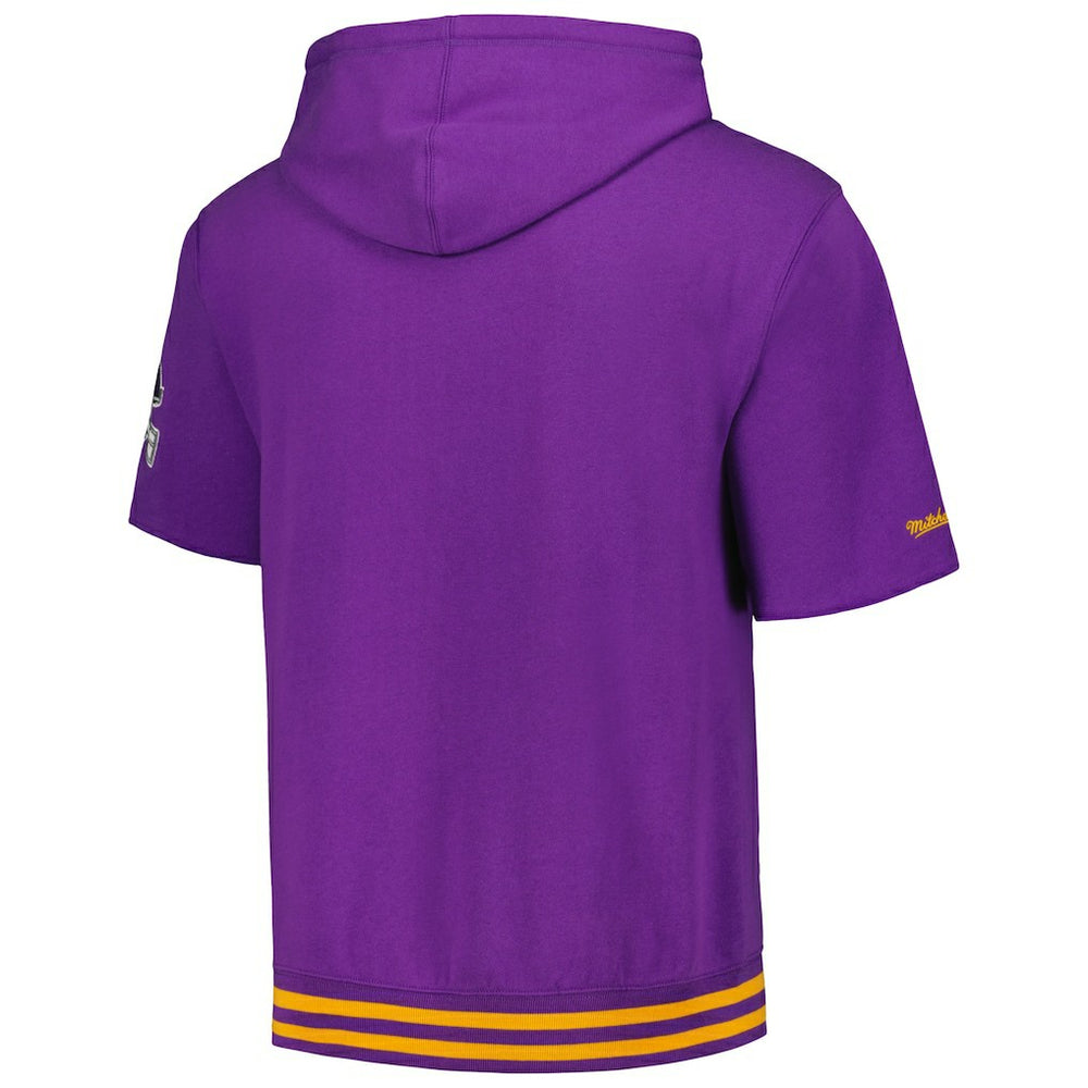 Minnesota Vikings Pre-Game Short Sleeve Pullover Hoodie - Purple Hoodies