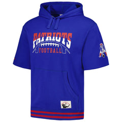 New England Patriots Pre-Game Short Sleeve Pullover Hoodie - Royal Hoodies