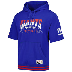 New York Giants Pre-Game Short Sleeve Pullover Hoodie - Royal Hoodies