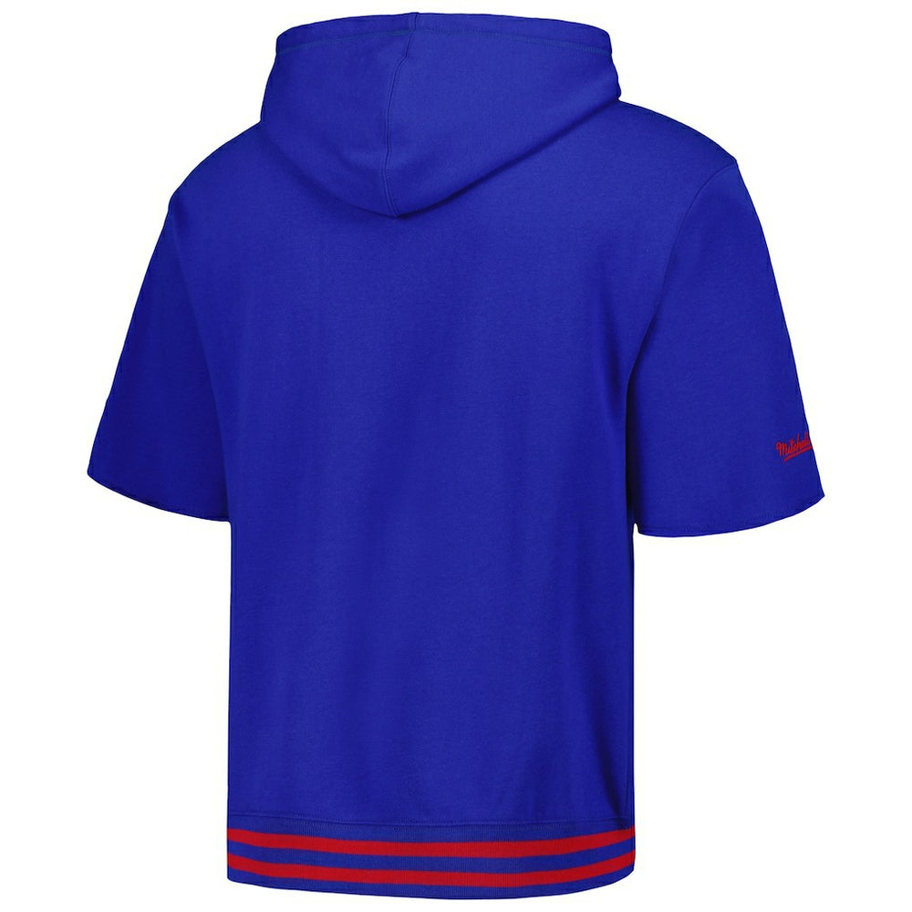 New York Giants Pre-Game Short Sleeve Pullover Hoodie - Royal Hoodies