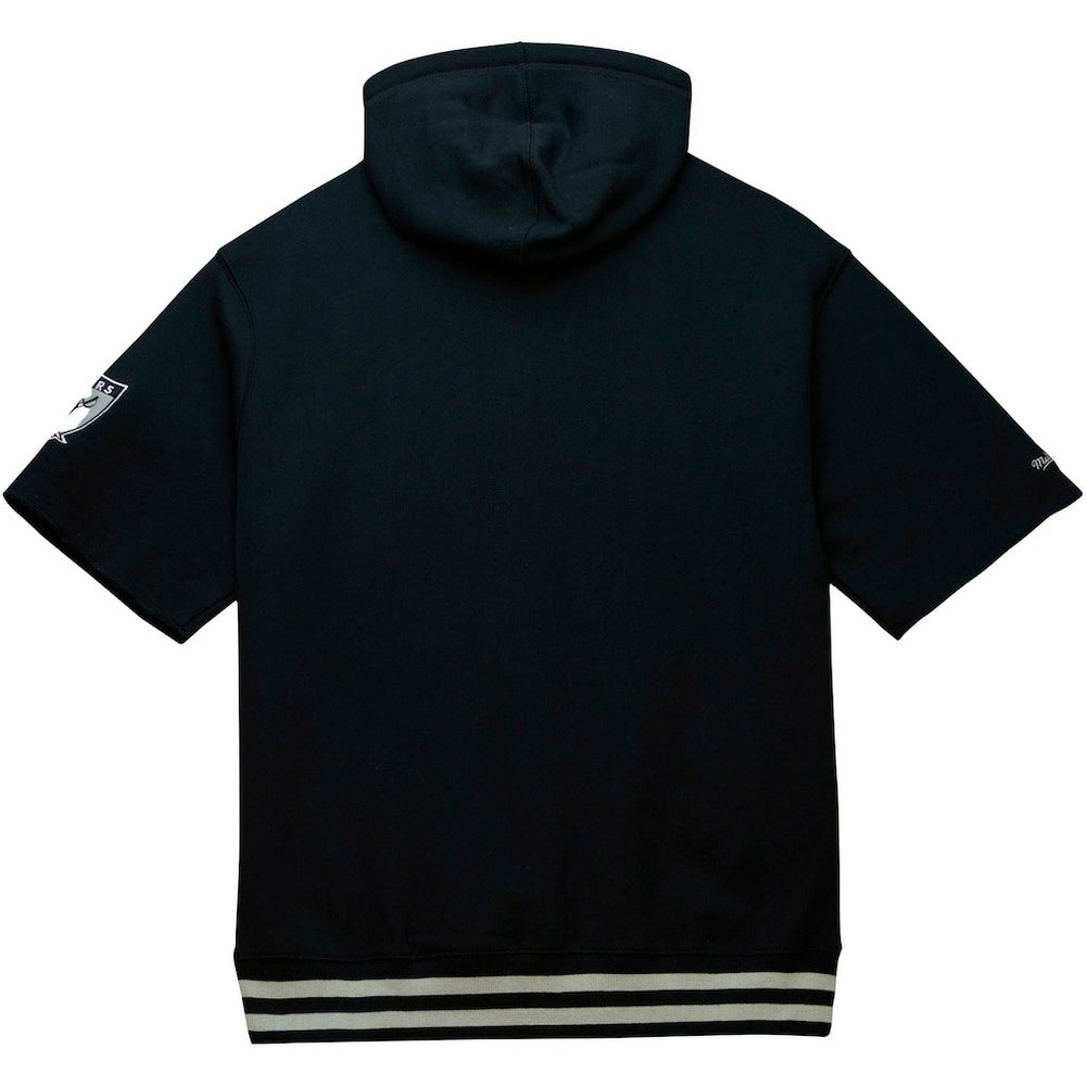 Las Vegas Raiders Pre-Game Short Sleeve Pullover Hoodie - Black Hoodies