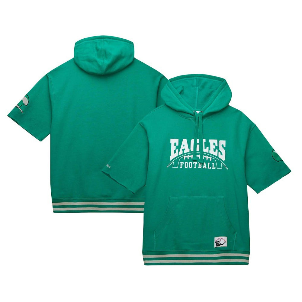 Philadelphia Eagles Pre-Game Short Sleeve Pullover Hoodie - Kelly Green Hoodies