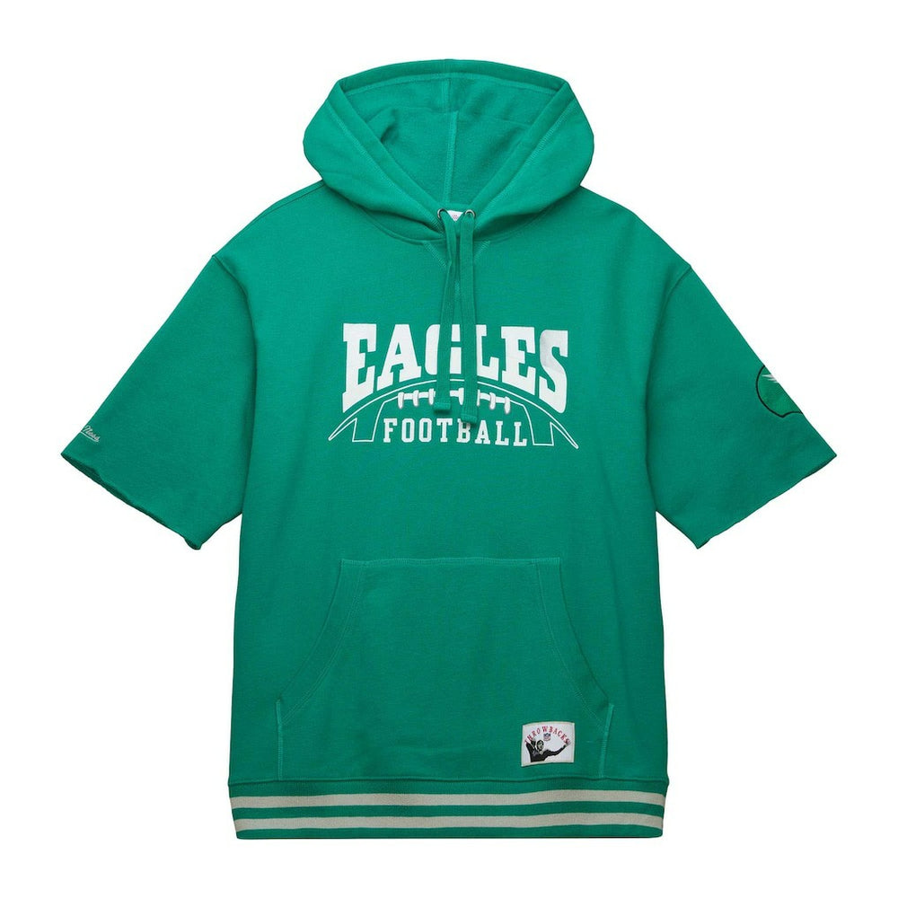 Philadelphia Eagles Pre-Game Short Sleeve Pullover Hoodie - Kelly Green Hoodies
