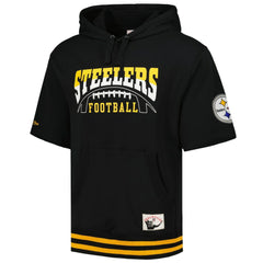 Pittsburgh Steelers Pre-Game Short Sleeve Pullover Hoodie - Black Hoodies
