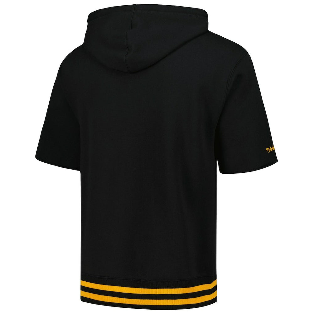 Pittsburgh Steelers Pre-Game Short Sleeve Pullover Hoodie - Black Hoodies