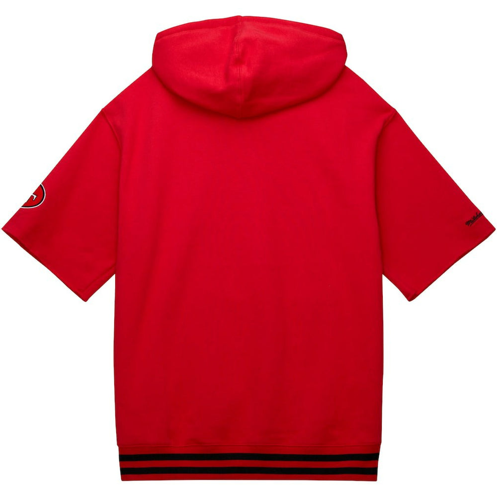 San Francisco 49ers Pre-Game Short Sleeve Pullover Hoodie - Scarlet Hoodies