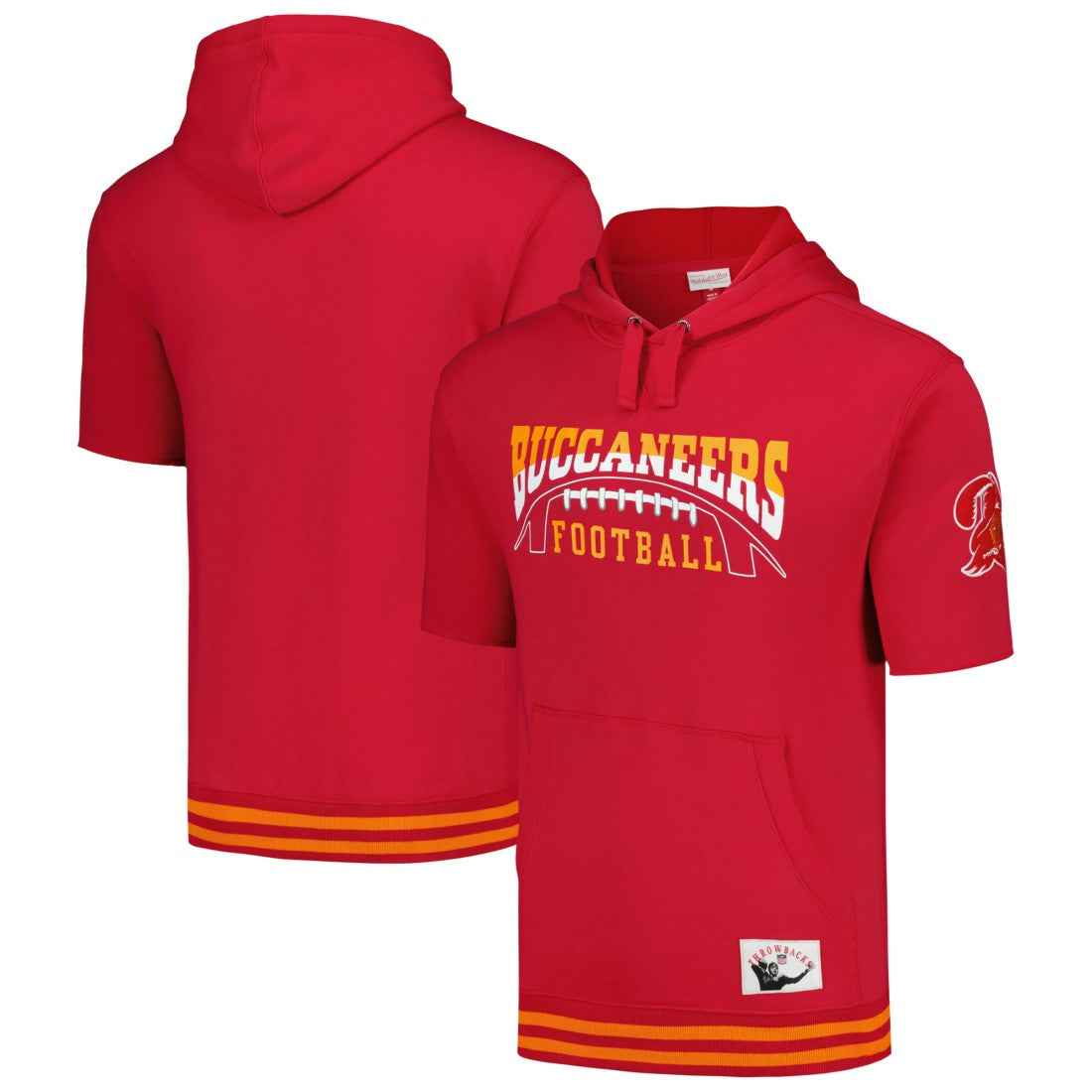 Tampa Bay Buccaneers Pre-Game Short Sleeve Pullover Hoodie - Red Hoodies