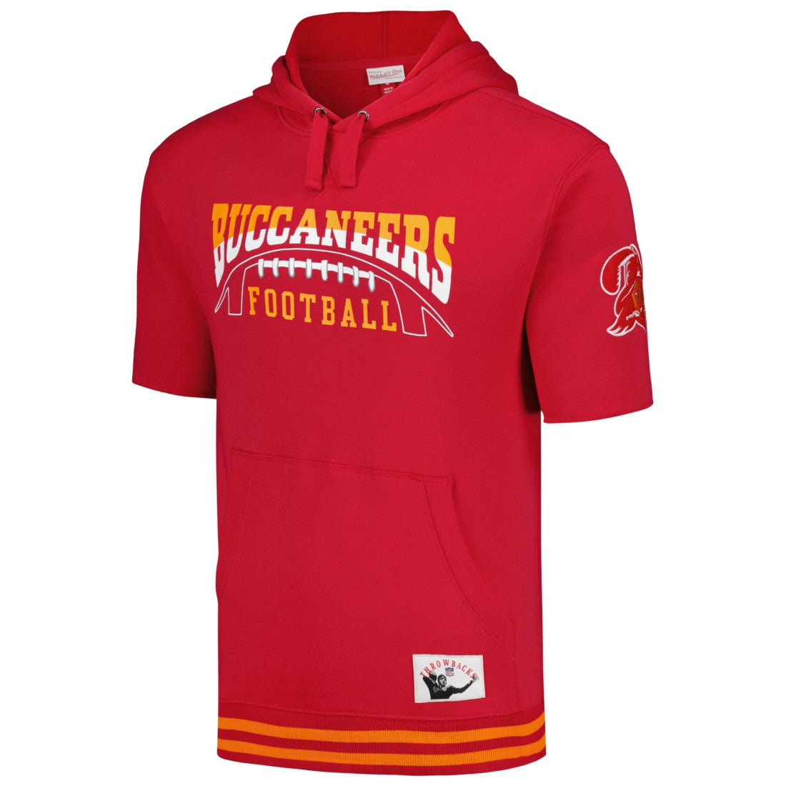 Tampa Bay Buccaneers Pre-Game Short Sleeve Pullover Hoodie - Red Hoodies