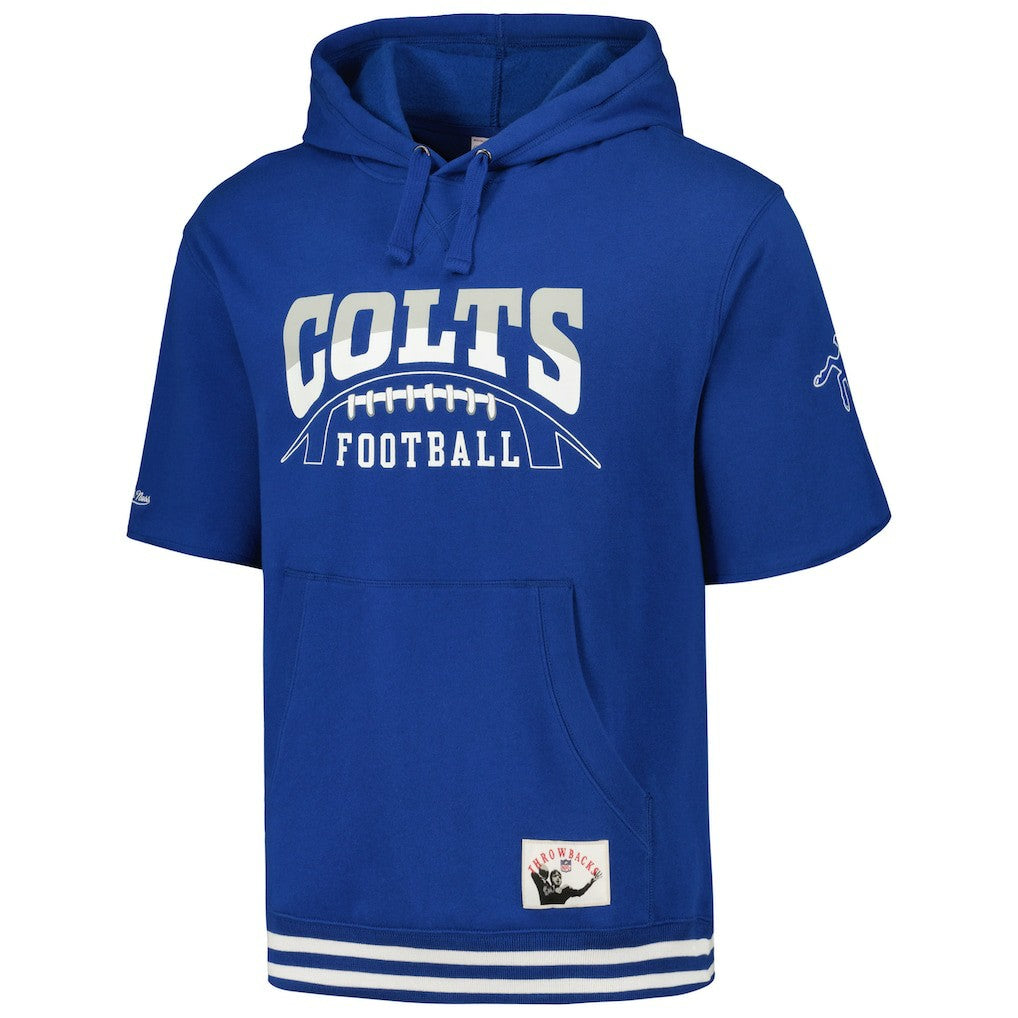 Indianapolis Colts Pre-Game Short Sleeve Pullover Hoodie - Royal Hoodies