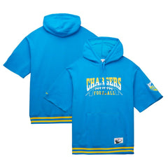 Los Angeles Chargers Pre-Game Short Sleeve Pullover Hoodie - Powder Blue Hoodies