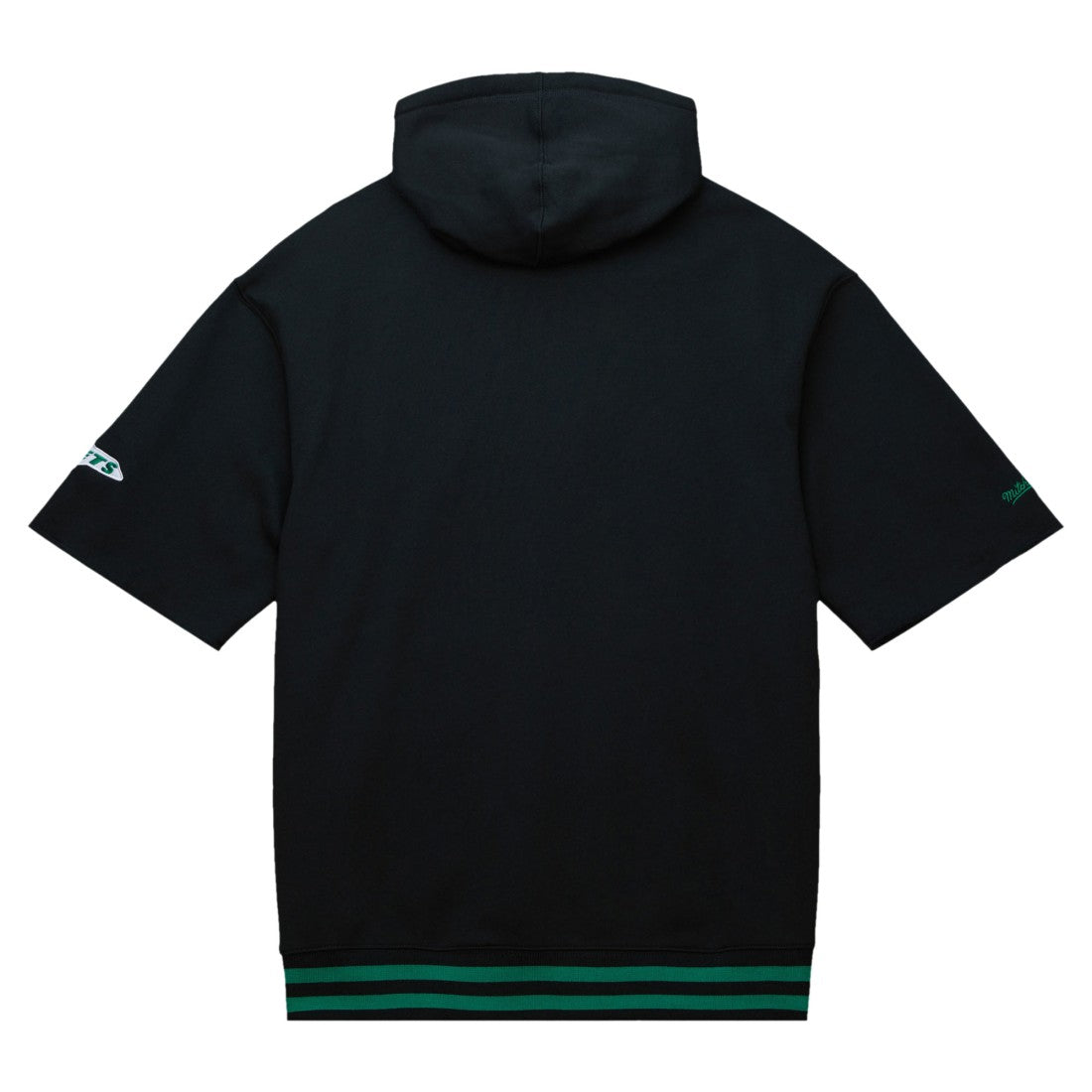 New York Jets Pre-Game Short Sleeve Pullover Hoodie - Black Hoodies