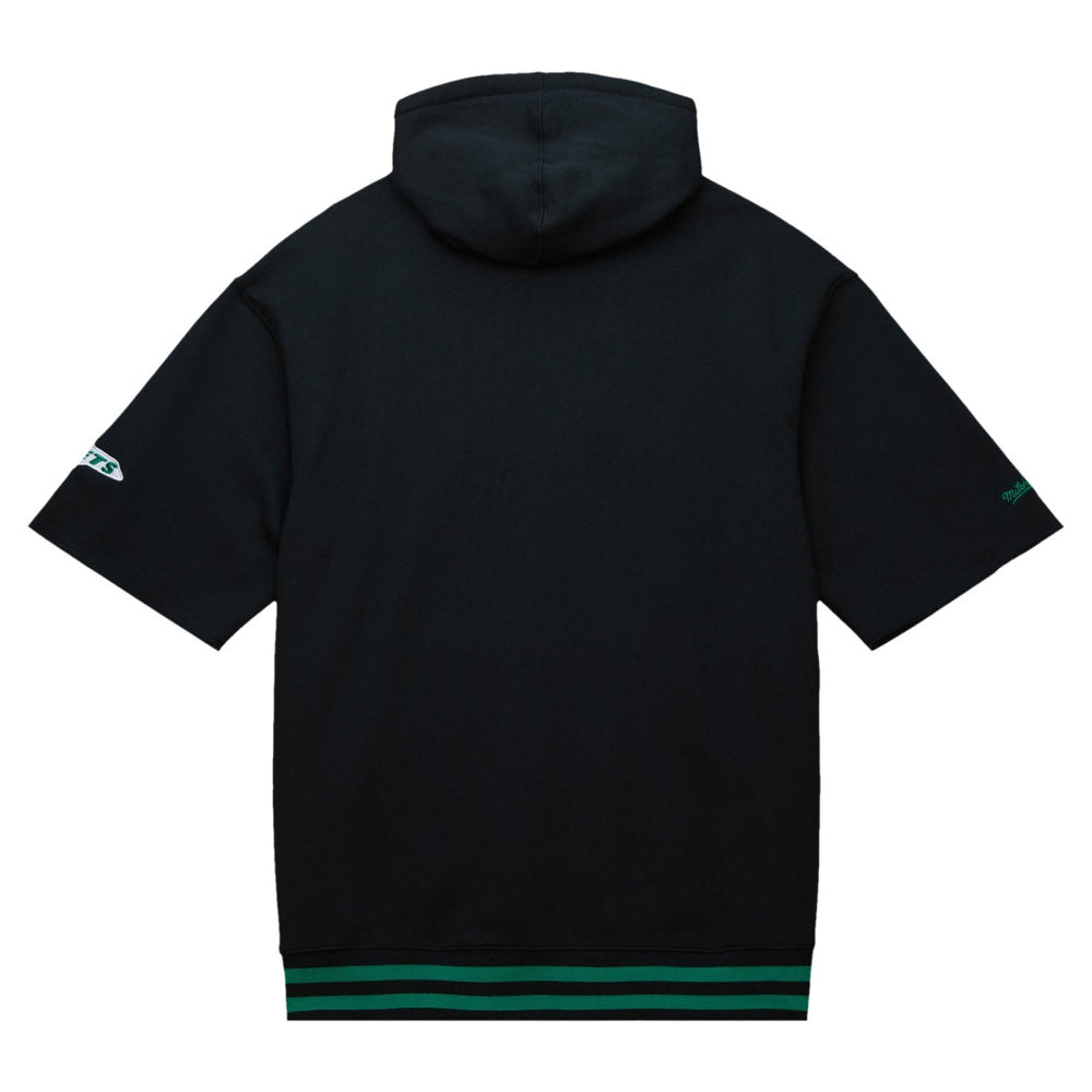 New York Jets Pre-Game Short Sleeve Pullover Hoodie - Black Hoodies