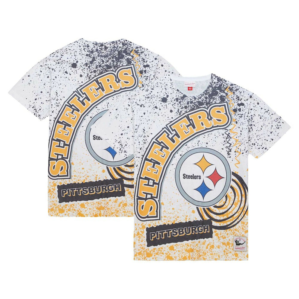 Pittsburgh Steelers Team Burst Sublimated T-Shirt - White T-shirts