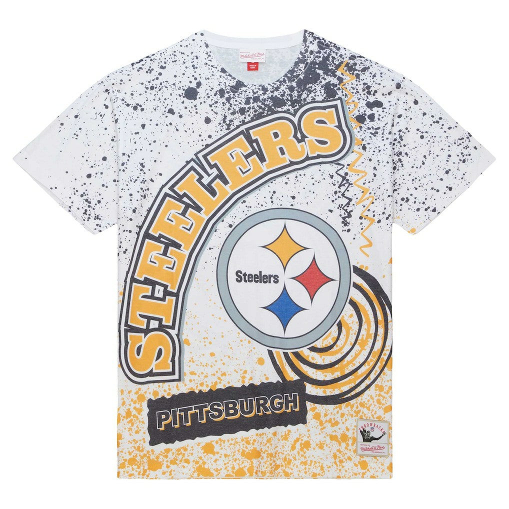 Pittsburgh Steelers Team Burst Sublimated T-Shirt - White T-shirts