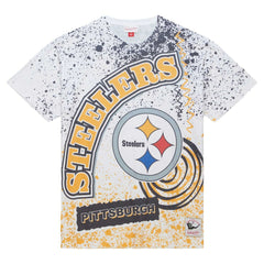 Pittsburgh Steelers Team Burst Sublimated T-Shirt - White T-shirts