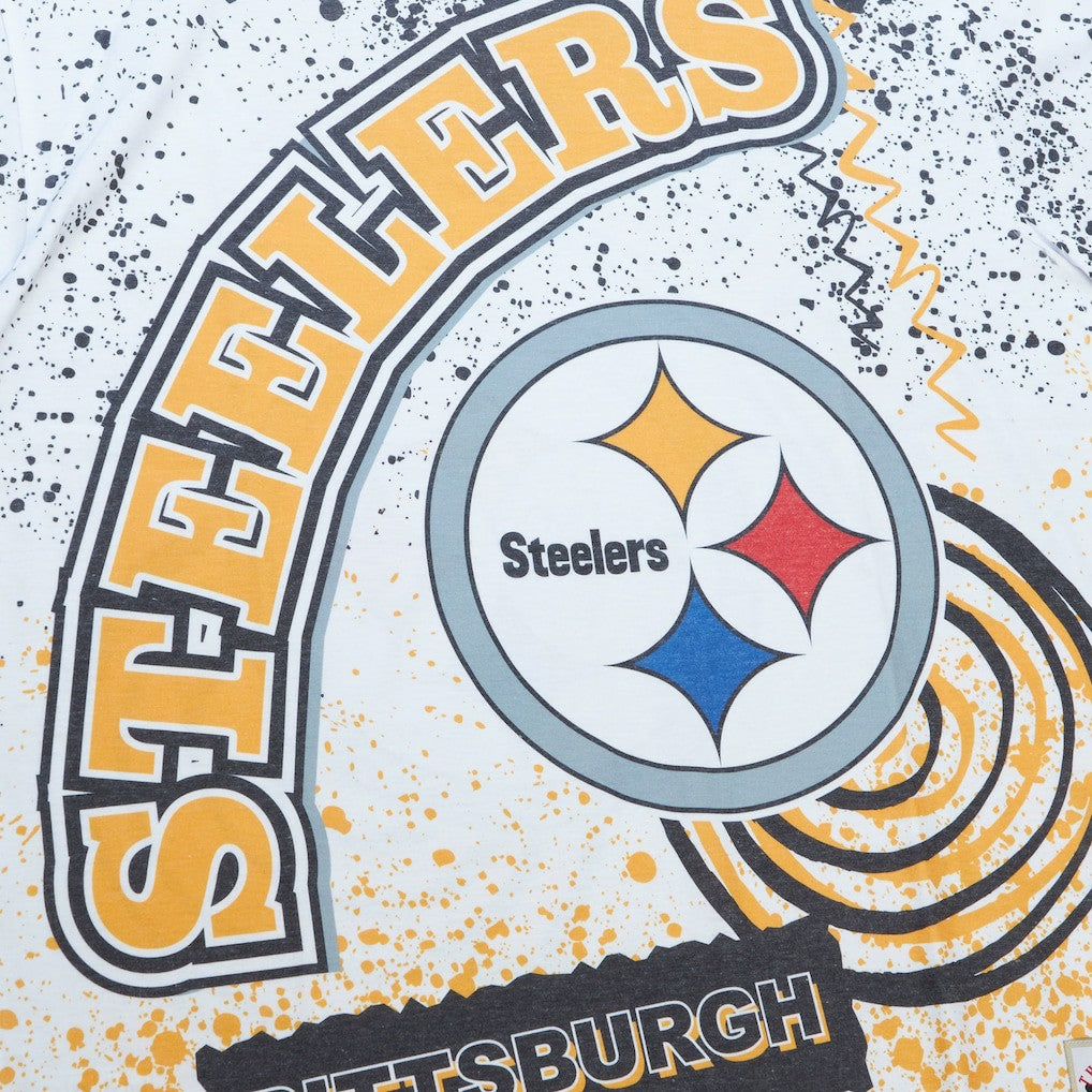 Pittsburgh Steelers Team Burst Sublimated T-Shirt - White T-shirts