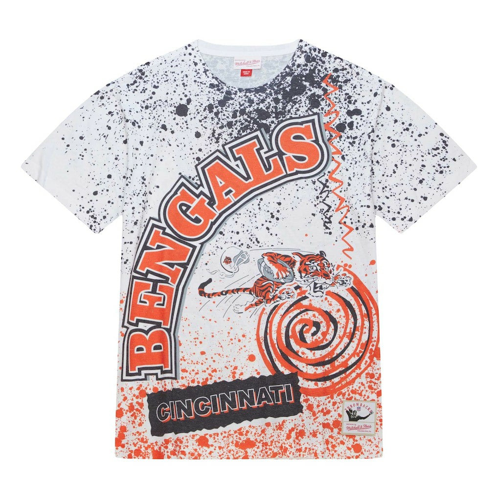 Cincinnati Bengals Team Burst Sublimated T-Shirt - White T-shirts