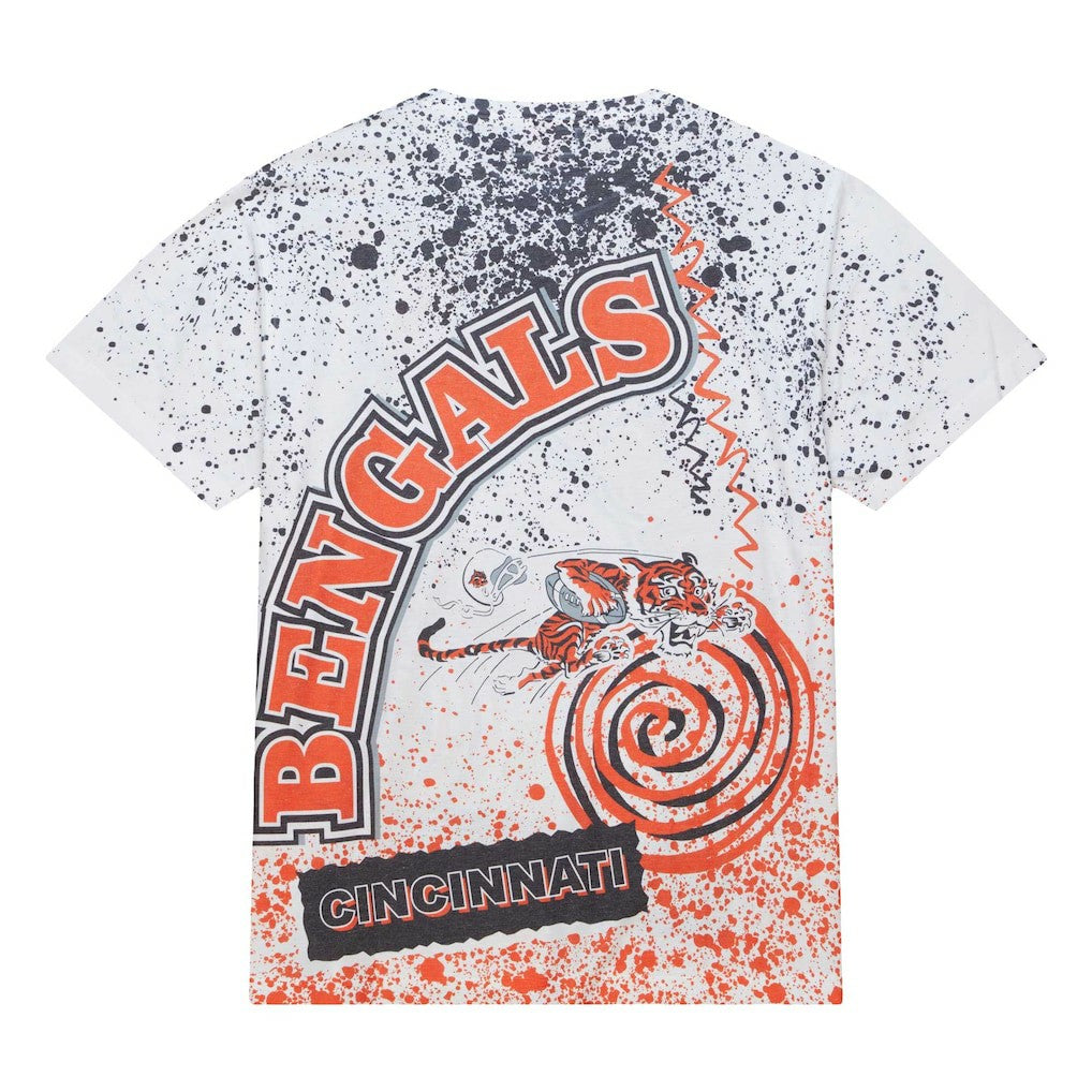 Cincinnati Bengals Team Burst Sublimated T-Shirt - White T-shirts