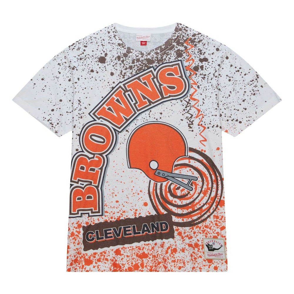 Cleveland Browns Team Burst Sublimated T-Shirt - White T-shirts