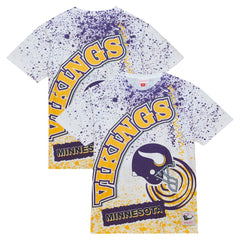 Minnesota Vikings Team Burst Sublimated T-Shirt - White T-shirts
