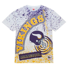 Minnesota Vikings Team Burst Sublimated T-Shirt - White T-shirts