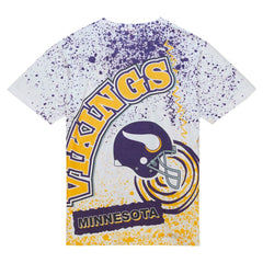 Minnesota Vikings Team Burst Sublimated T-Shirt - White T-shirts