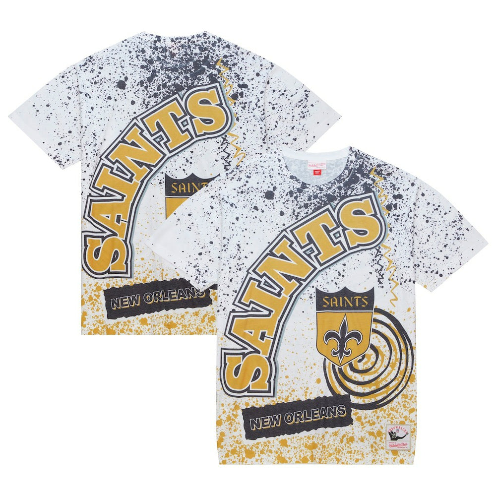 New Orleans Saints Team Burst Sublimated T-Shirt - White T-shirts
