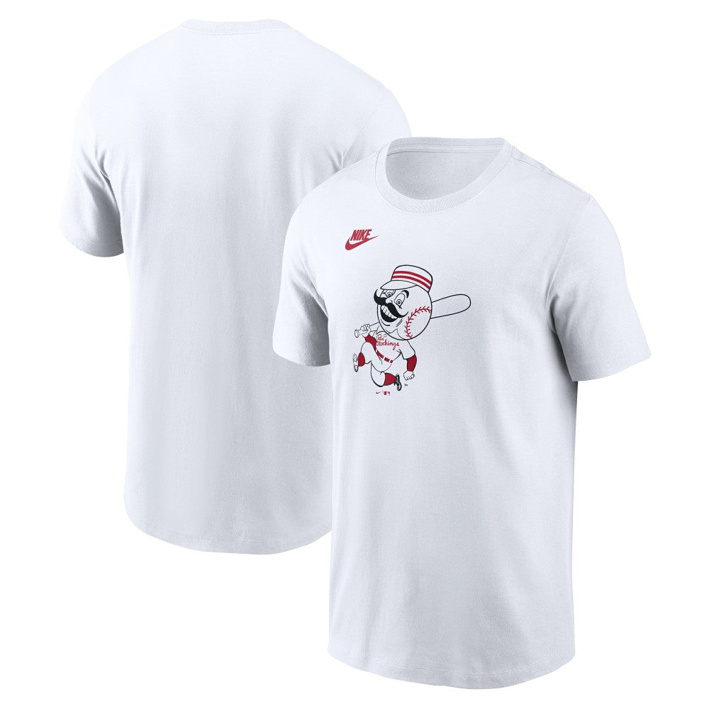 Cincinnati Reds Nike Cooperstown Collection Logo T-Shirt - White T-shirts
