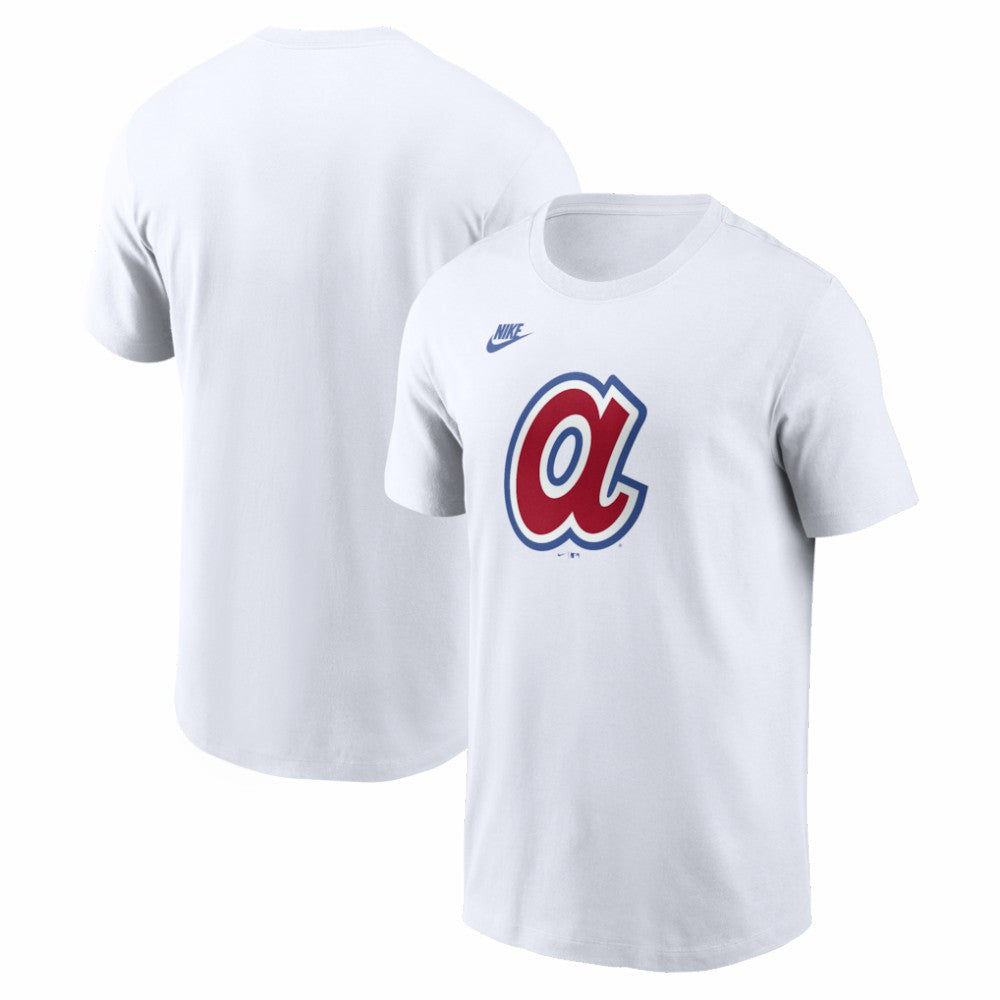 Atlanta Braves Nike Cooperstown Collection Logo T-Shirt - White T-shirts