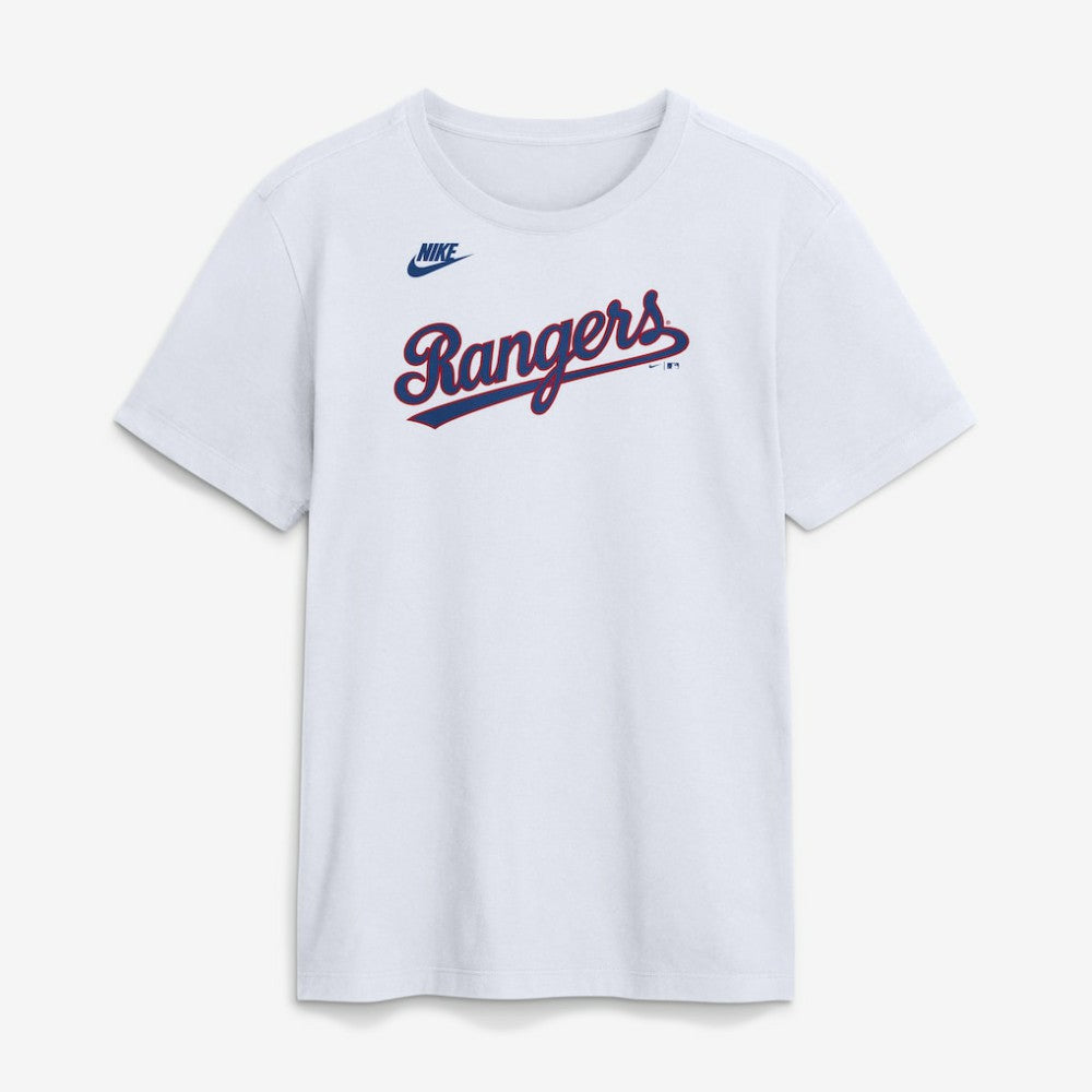 Texas Rangers Nike Cooperstown Collection Wordmark T-Shirt - White T-shirts