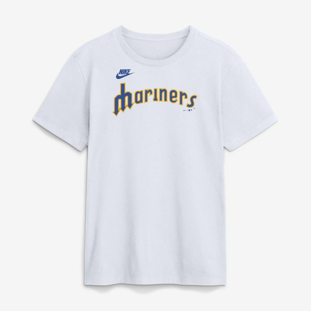 Seattle Mariners Nike Cooperstown Collection Wordmark T-Shirt - White T-shirts