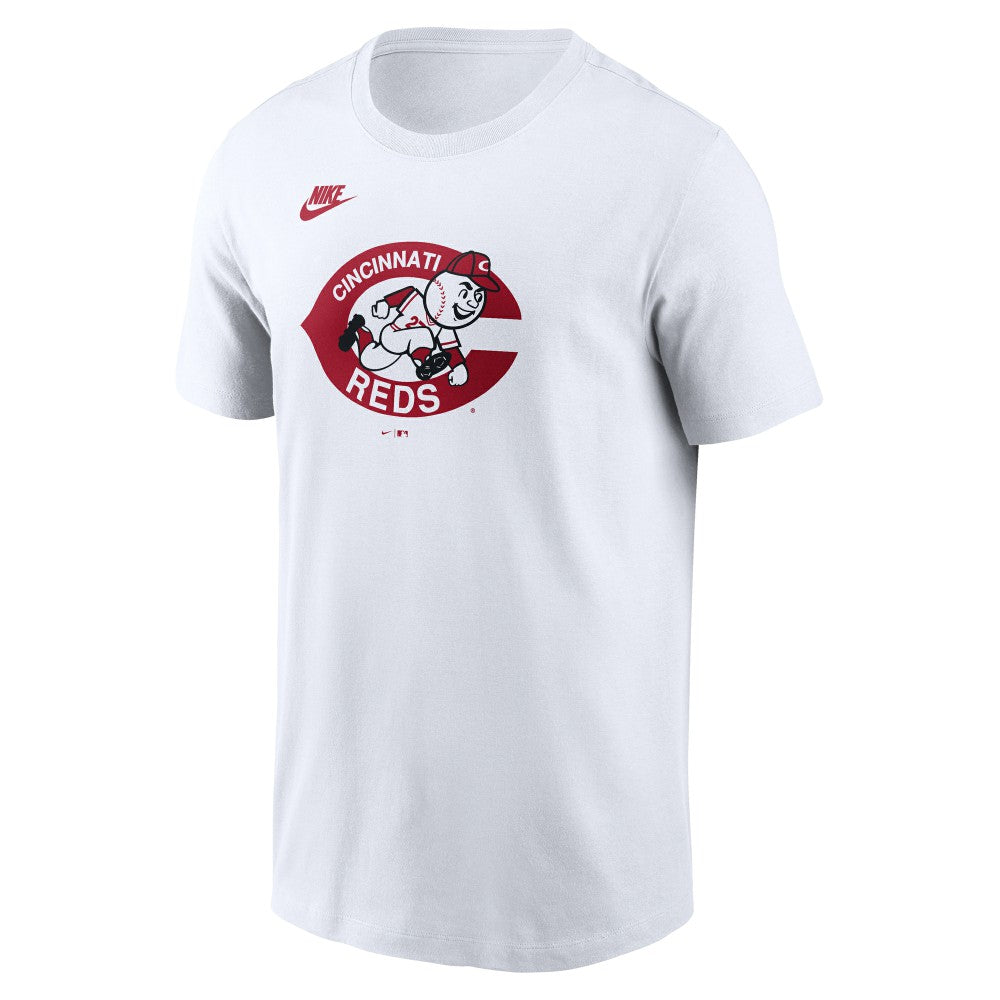 Cincinnati Reds Nike Cooperstown Collection Wordmark T-Shirt - White T-shirts