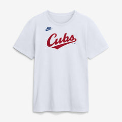 Chicago Cubs Nike Cooperstown Collection Wordmark T-Shirt - White T-shirts