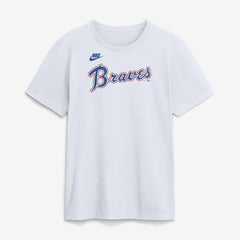 Atlanta Braves Nike Cooperstown Collection Wordmark T-Shirt - White T-shirts