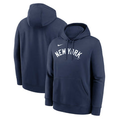 New York Yankees Nike Dri-Fit Club Hoodie - Navy Hoodies