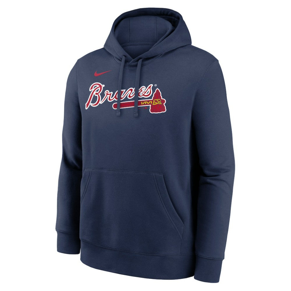 Atlanta Braves Nike Dri-Fit Club Hoodie - Navy Hoodies