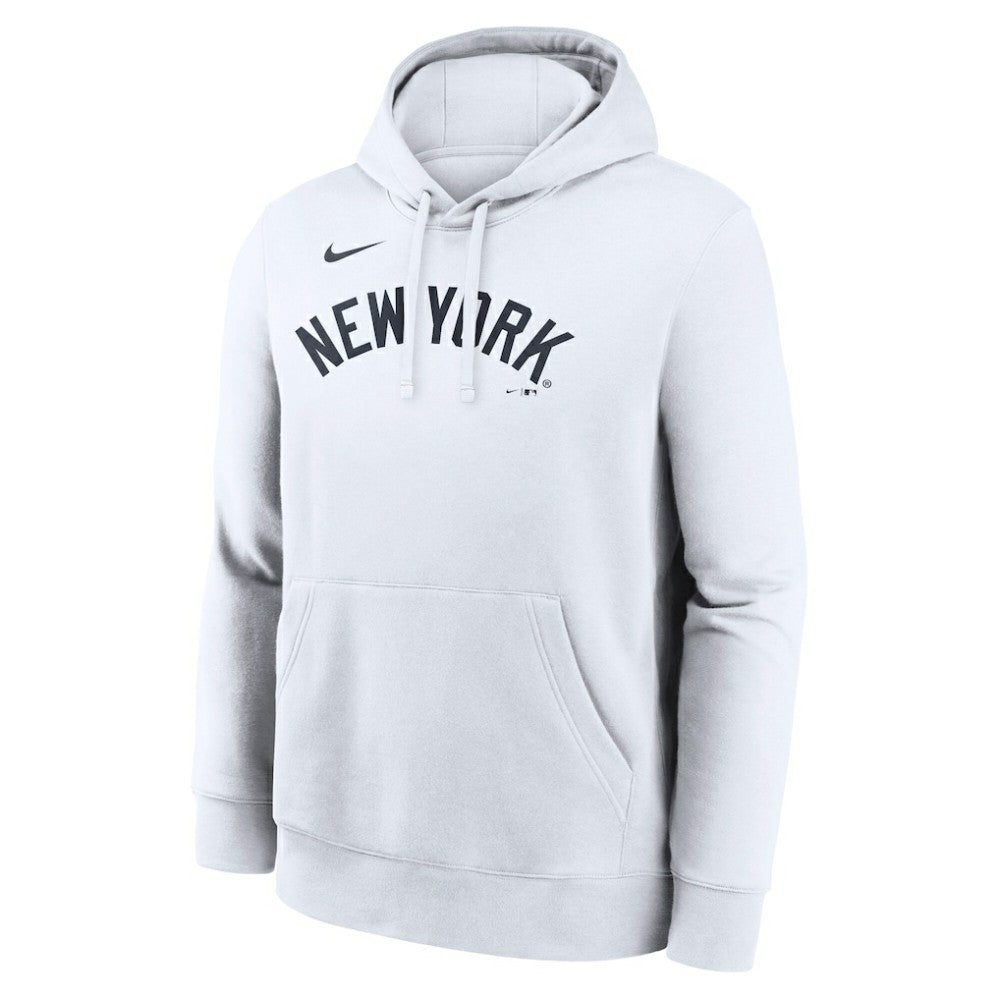 New York Yankees Nike Dri-Fit Club Hoodie - White Hoodies