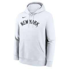 New York Yankees Nike Dri-Fit Club Hoodie - White Hoodies