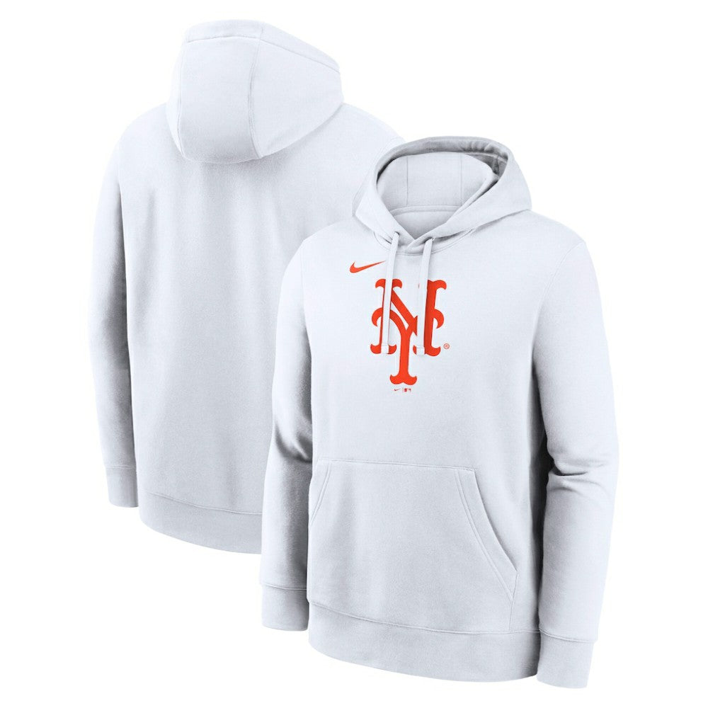 New York Mets Nike Logo Club Hoodie - White Hoodies