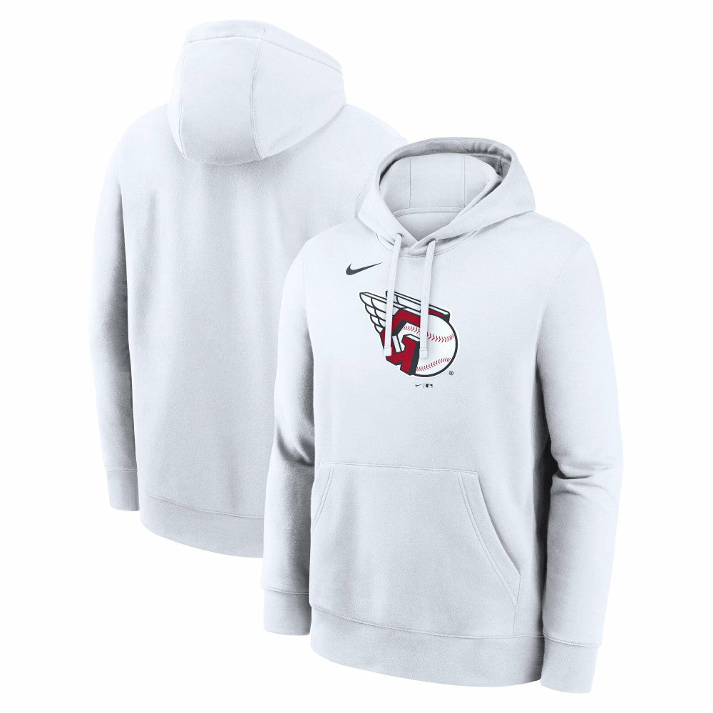 Cleveland Guardians Nike Logo Club Hoodie - White Hoodies