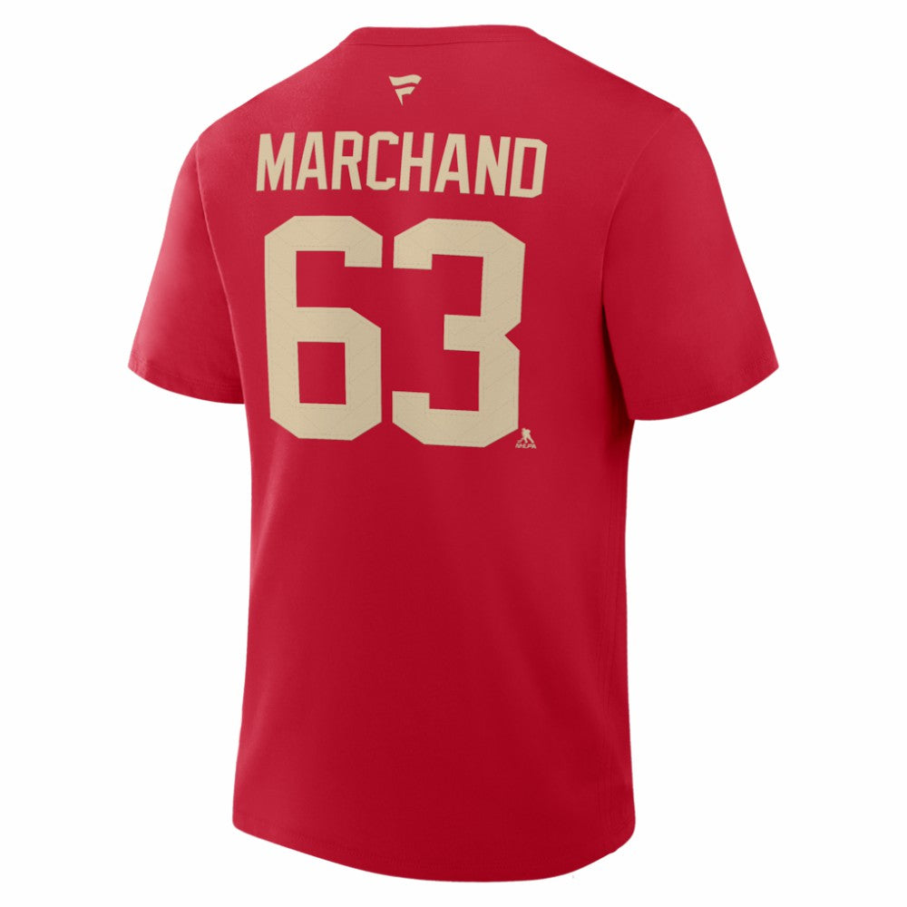 Brad Marchand Florida Panthers Fanatics 2026 NHL Winter Classic Authentic Stack Name & Number T-Shirt - Red | US 2001783617