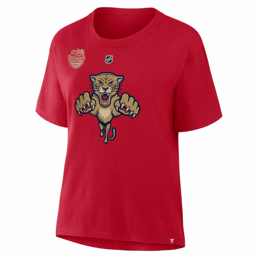 Brad Marchand Florida Panthers Fanatics Women's 2026 NHL Winter Classic Authentic Stack Name & Number T-Shirt - Red | US 2001783618