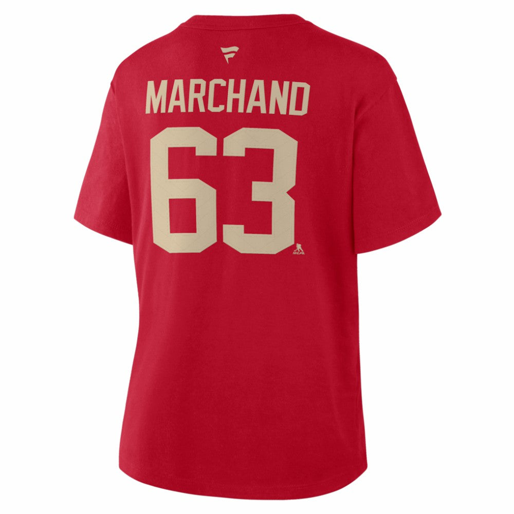Brad Marchand Florida Panthers Fanatics Women's 2026 NHL Winter Classic Authentic Stack Name & Number T-Shirt - Red | US 2001783618