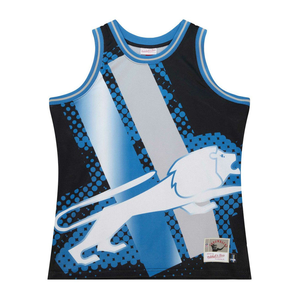 Detroit Lions Big Face 7.0 Fashion Tank Top - Black Tops