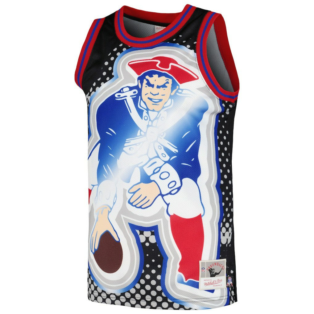 New England Patriots Big Face 7.0 Fashion Tank Top - Black Tops