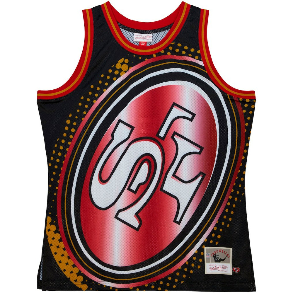 San Francisco 49ers Big Face 7.0 Fashion Tank Top - Black Tops