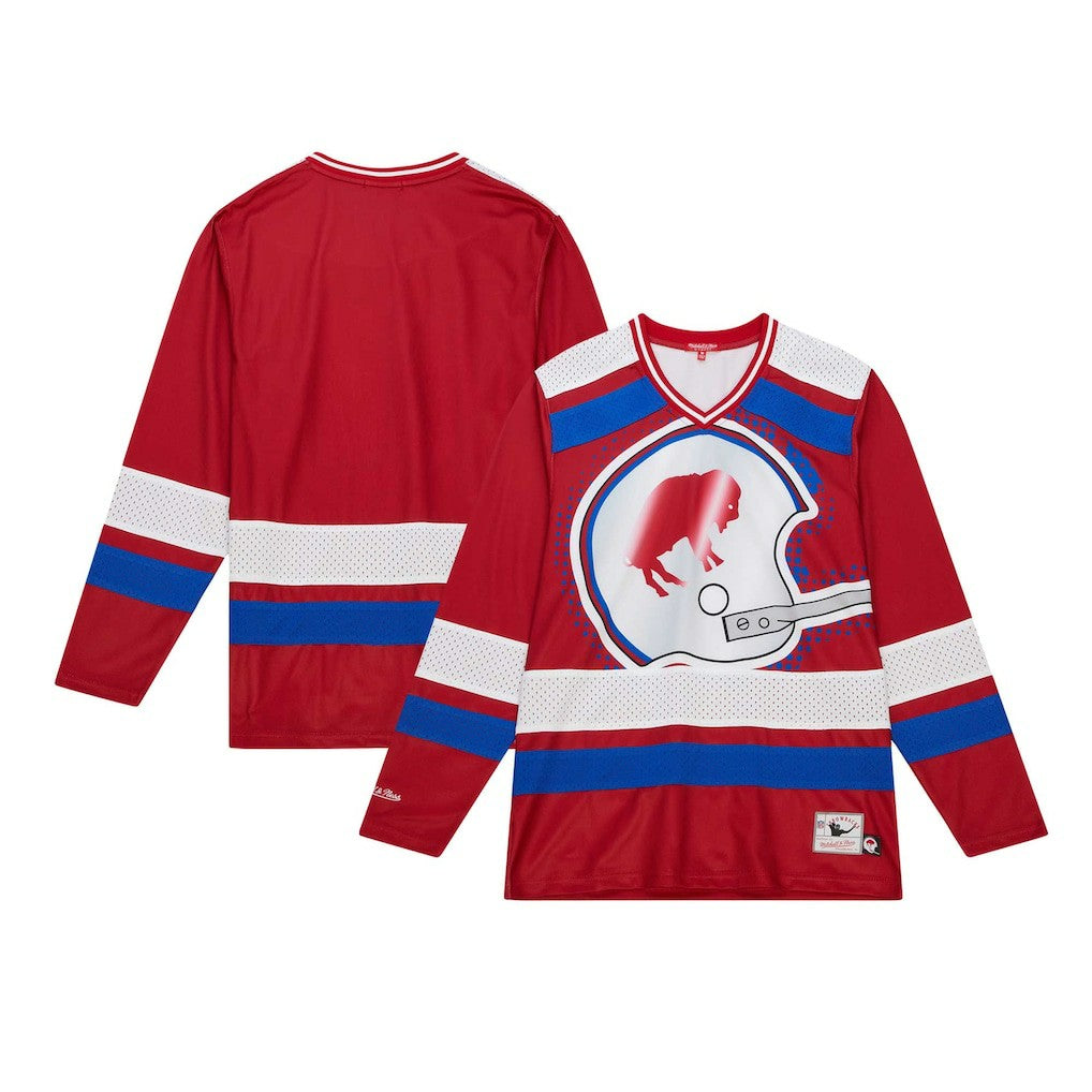 Buffalo Bills Women's Big Face 7.0 Long Sleeve Jersey T-Shirt - Red T-shirts