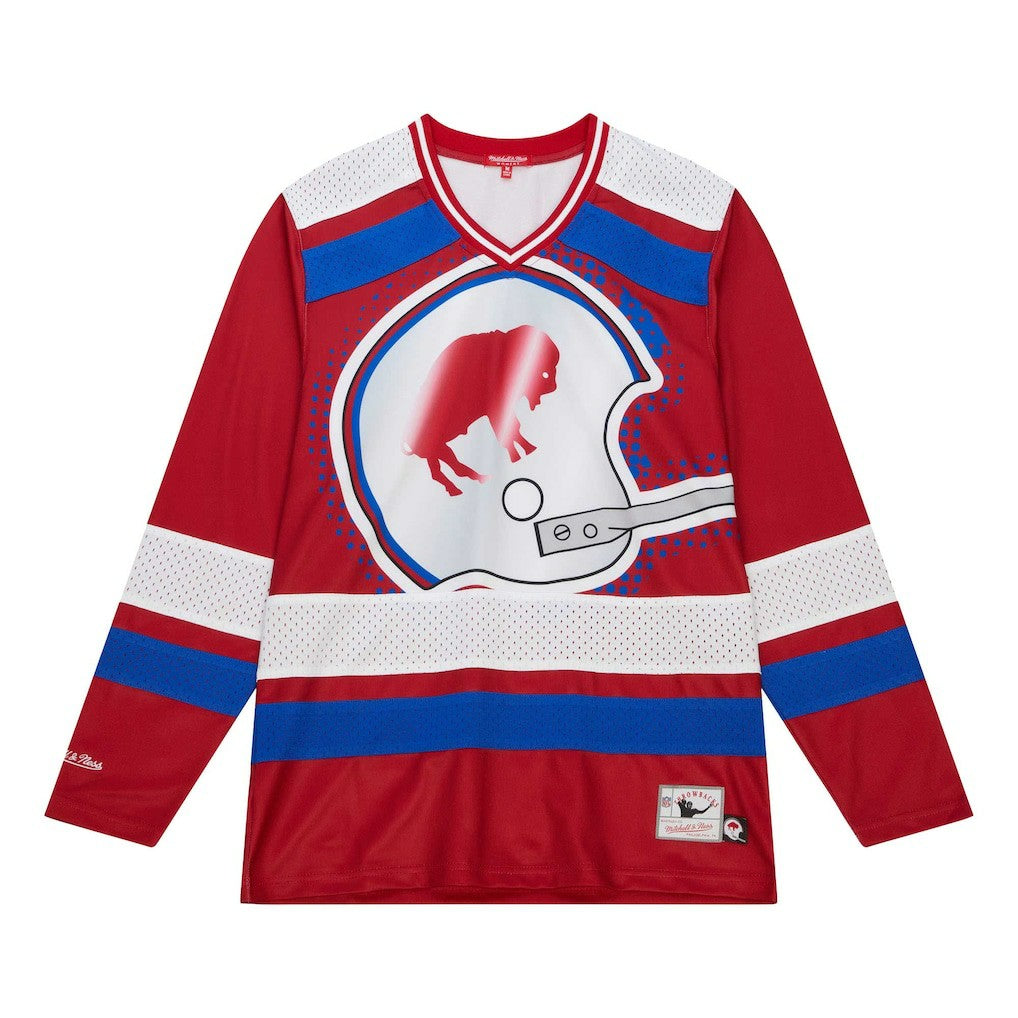 Buffalo Bills Women's Big Face 7.0 Long Sleeve Jersey T-Shirt - Red T-shirts